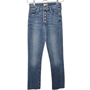Mother The Pixie Dazzler Ankle Fray Jean Secret Sister Size 25